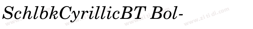SchlbkCyrillicBT Bol字体转换